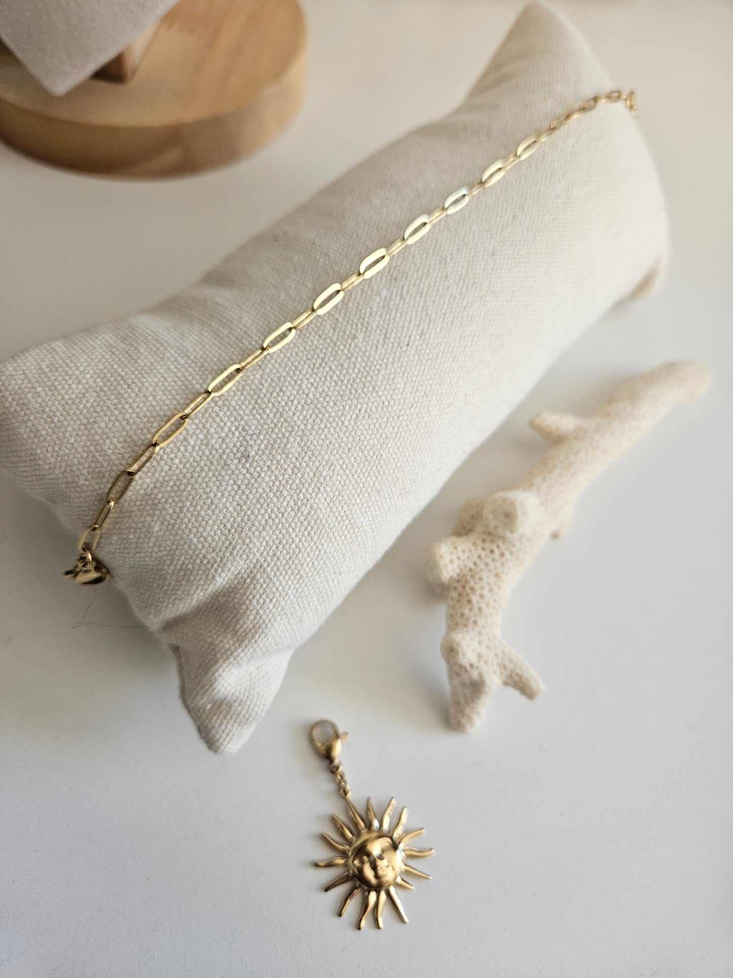 Bracelet petit maillon plat personnalisable