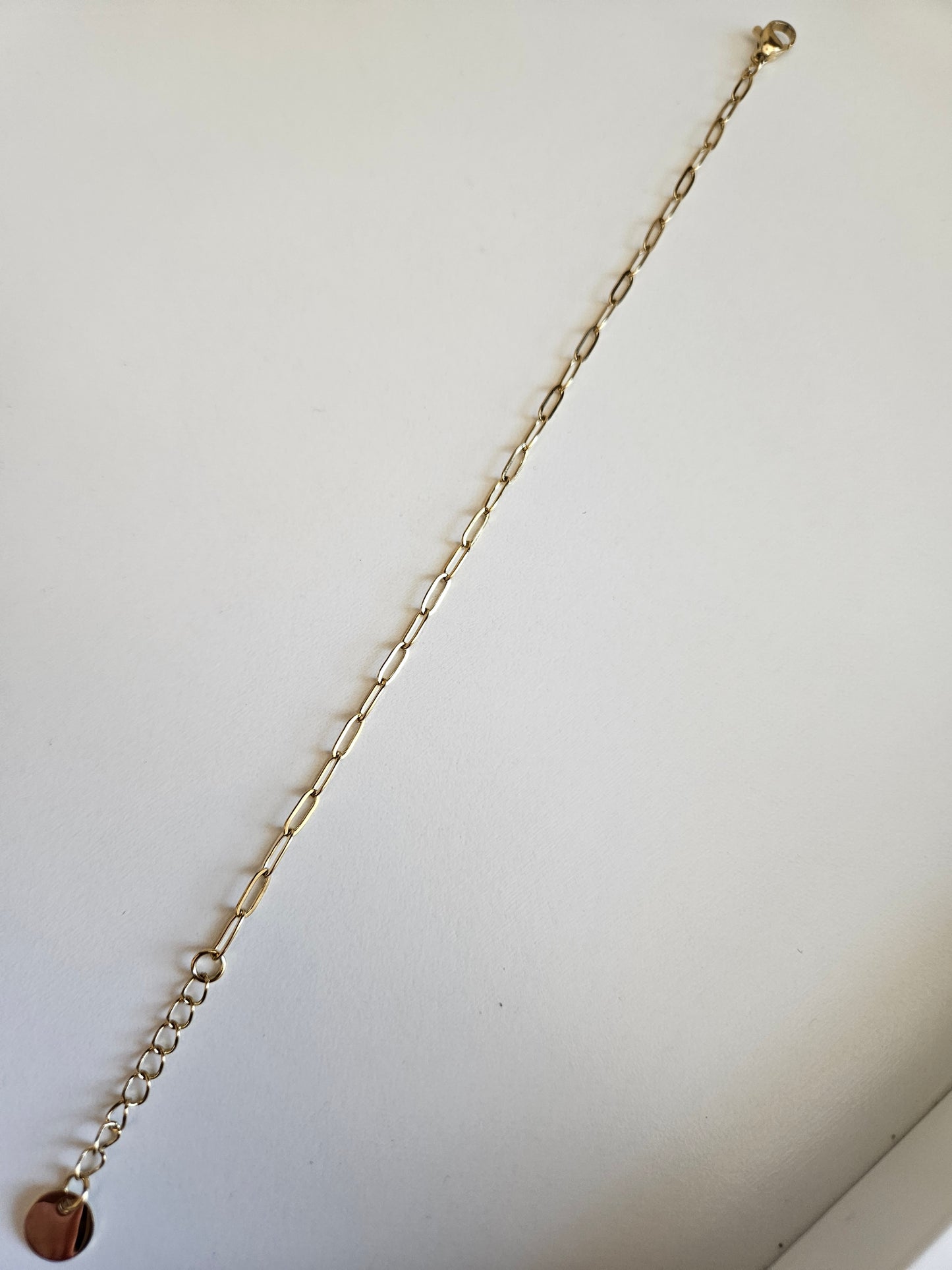Bracelet petit maillon plat personnalisable