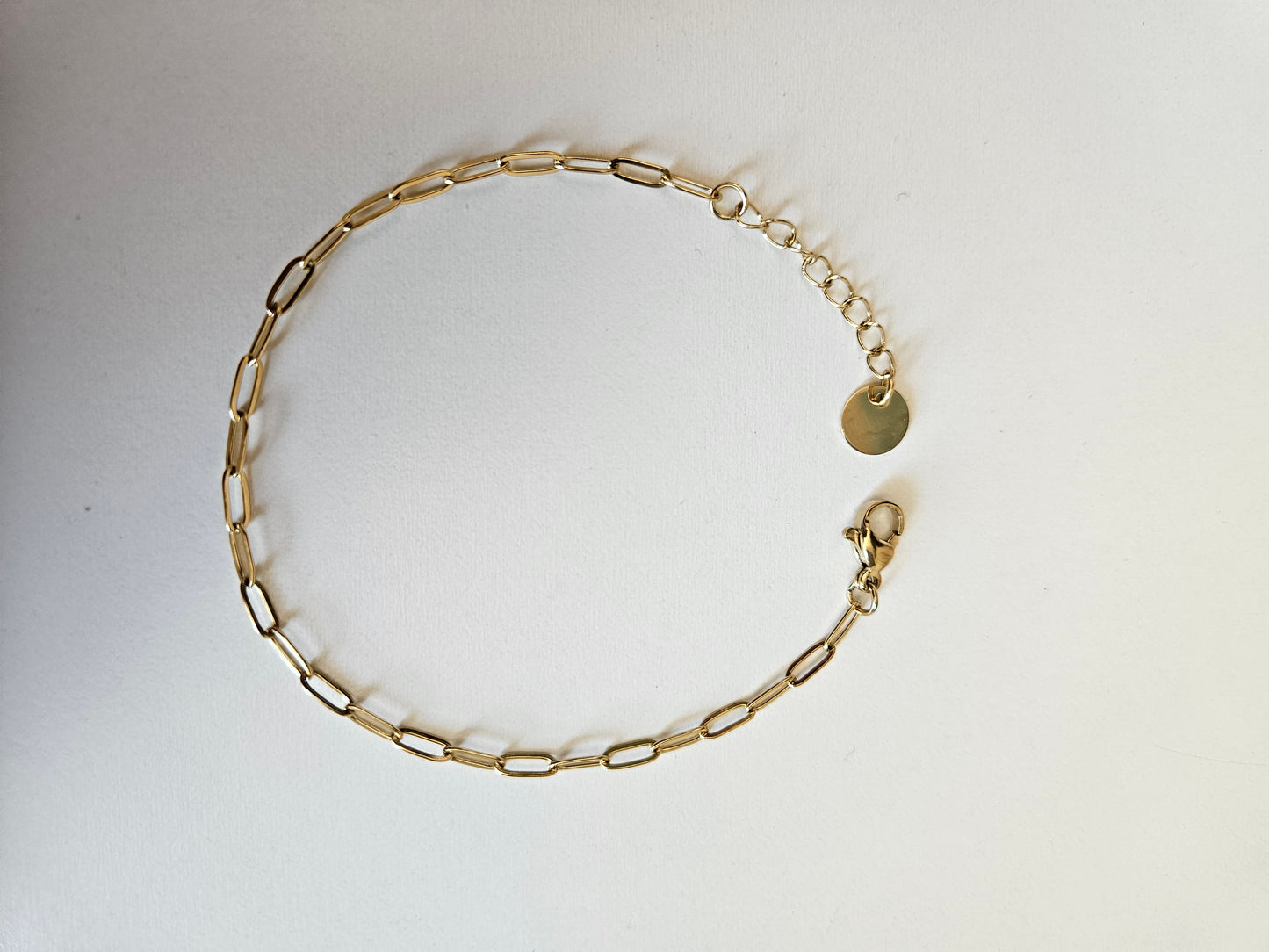 Bracelet petit maillon plat personnalisable