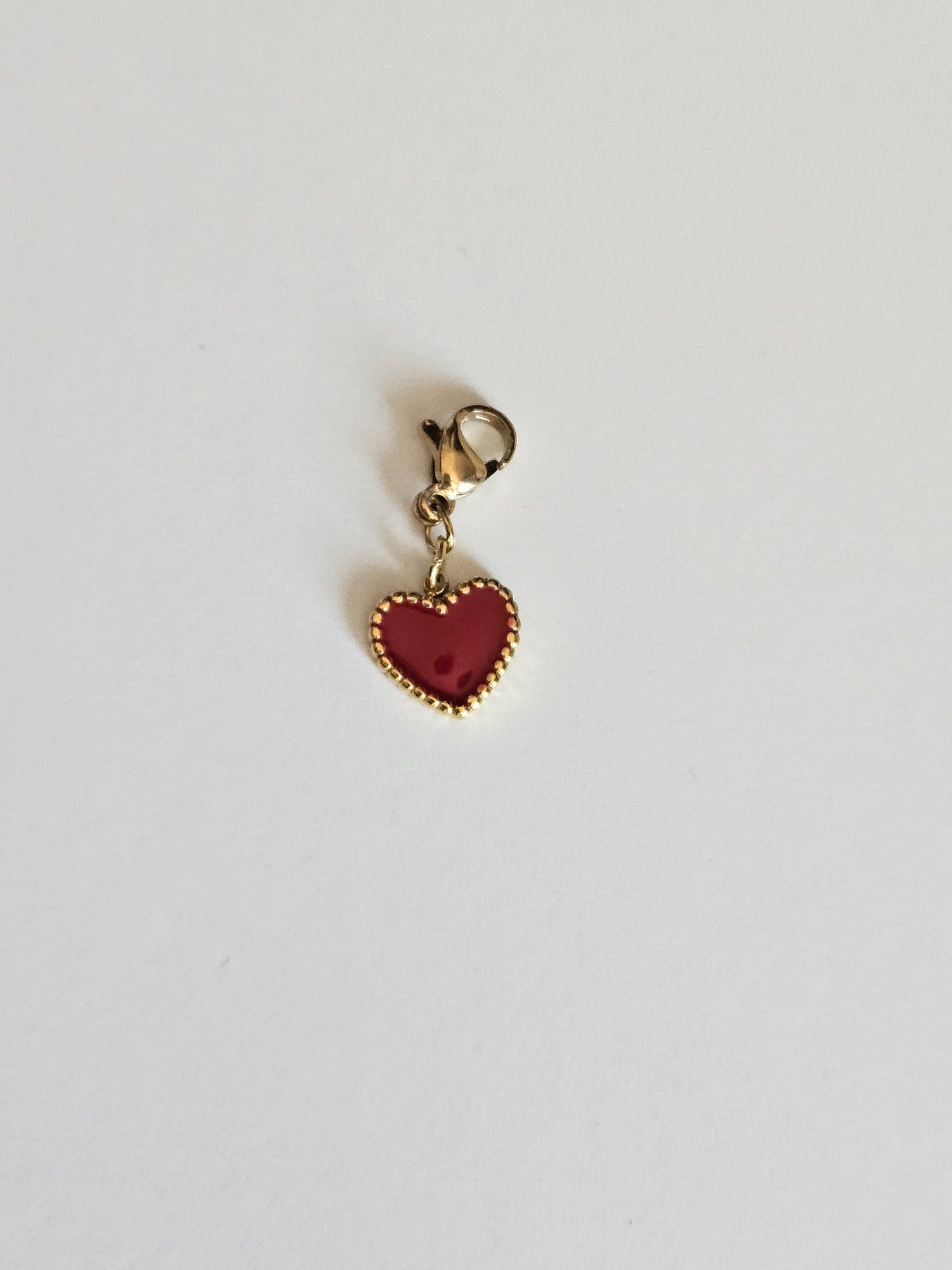 Charms cœur rouge