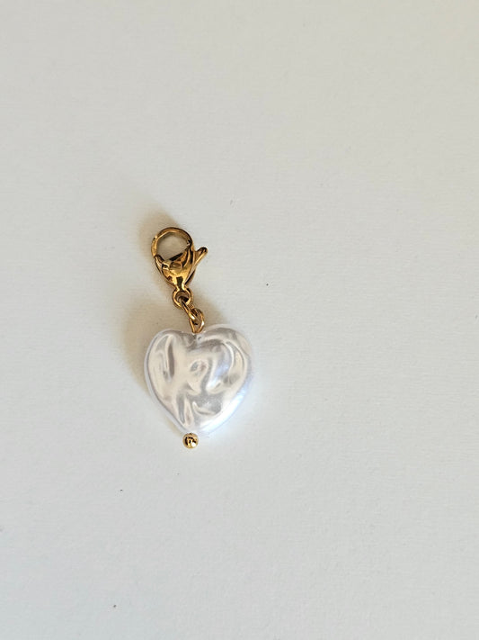 Charms coeur blanc