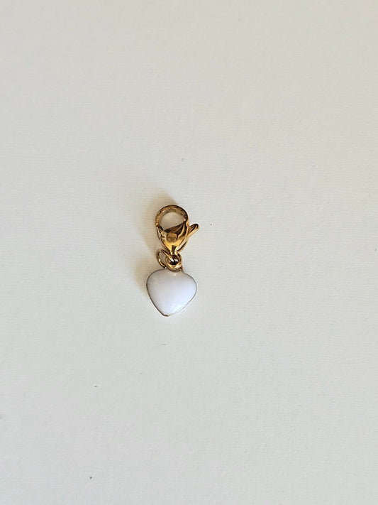 Charms coeur blanc