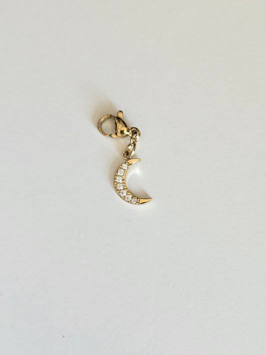 Charms lune strass