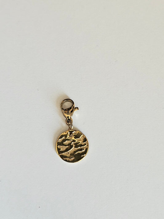 Charms rond doré