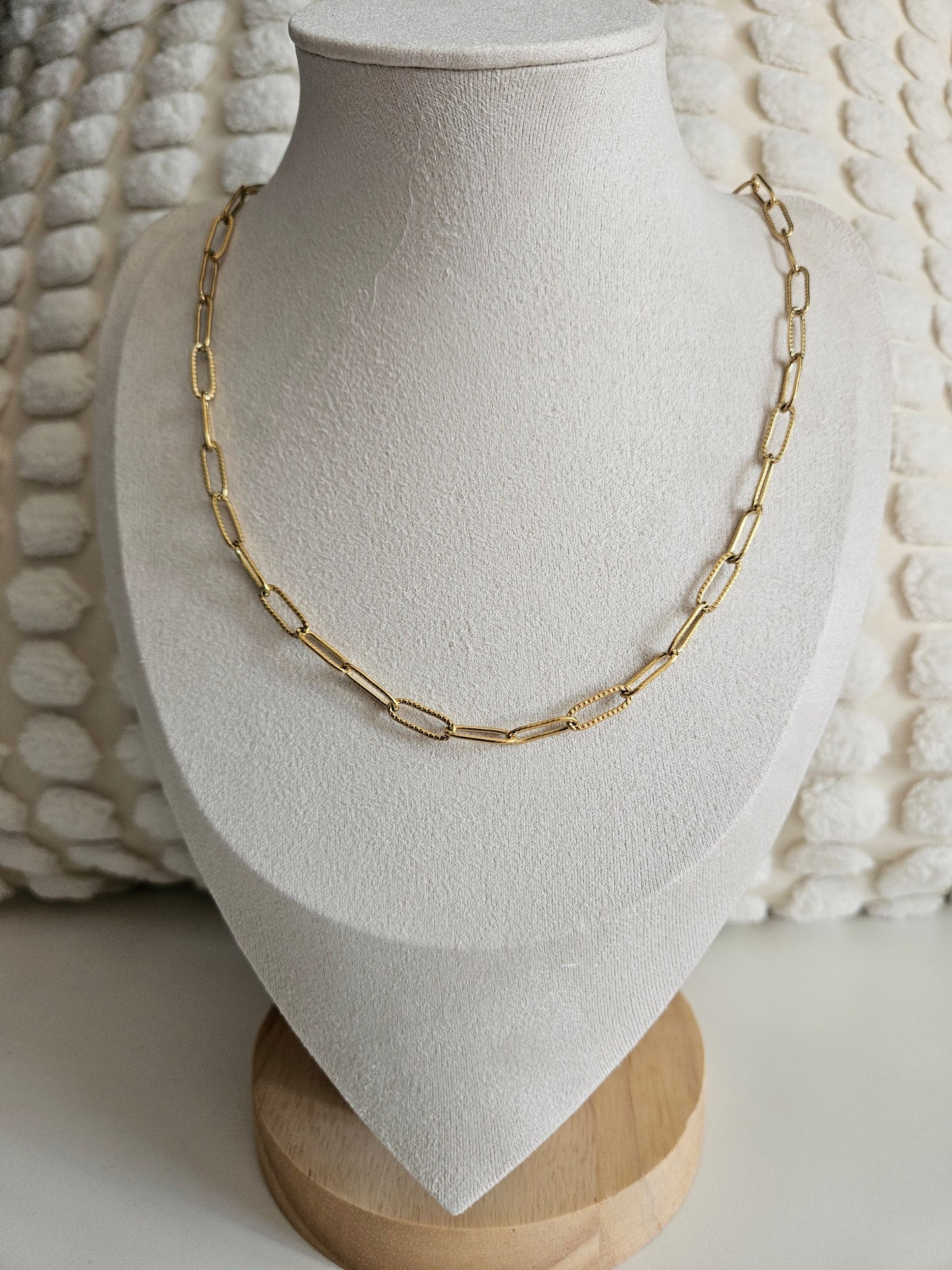 Collier maillon striés personnalisable