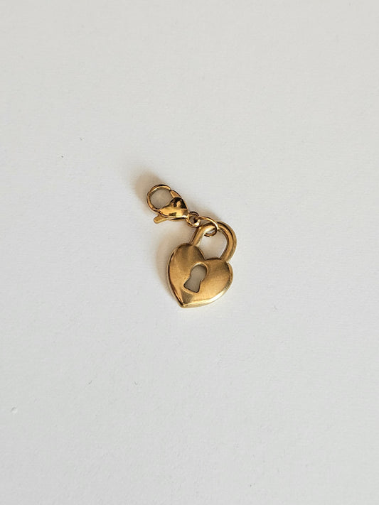 Charms cœur serrure